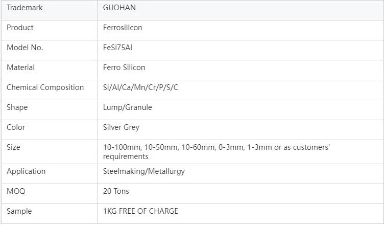 Reasonable Price 72#Ferro Silicon for Steelmaking